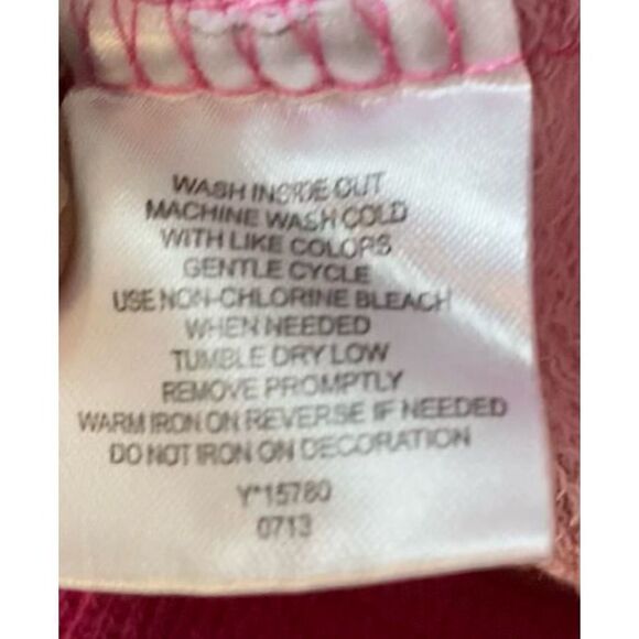 Girl’s Lace Skull Pink Pull-Over Shirt L (14-16) - Picture 7 of 7